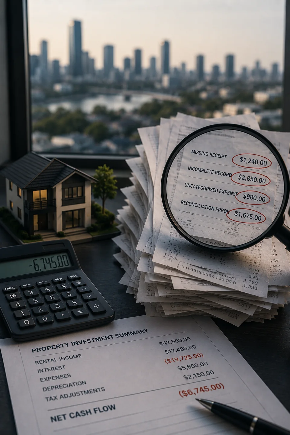 Property investor records and accounting review for common portfolio problems